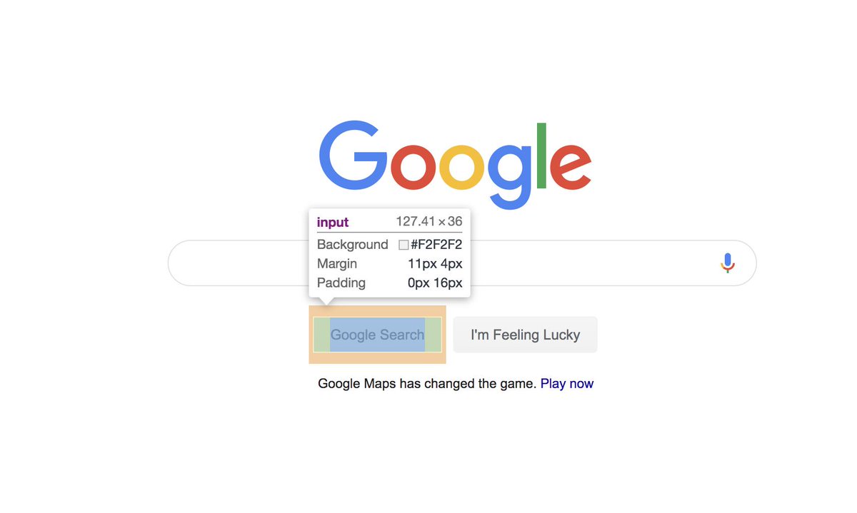 JadLimcaco's tweet photo. In Chrome 73, DevTools now shows a tooltip with info like font size, font color, and box model.

It even shows you if your contrast ratio is accessible. 🙌 https://t.co/Z5pj9plo8B