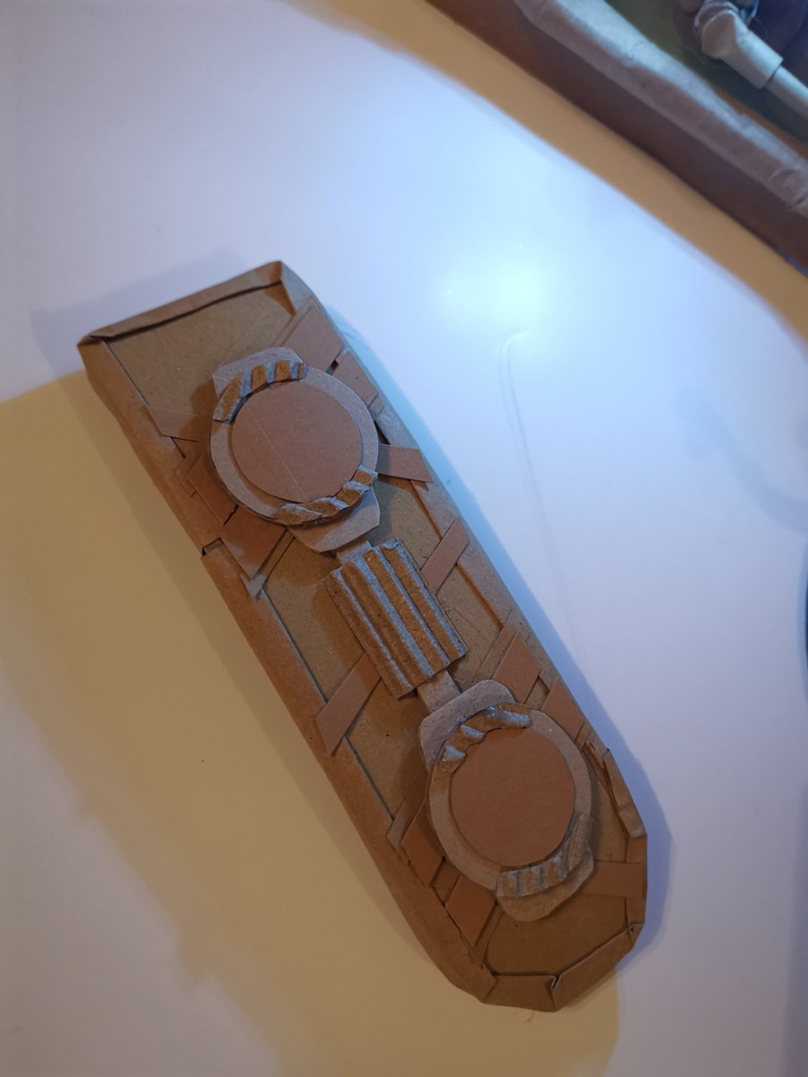 CreationsMake's tweet photo. BTTF2 Hoverboard, onto Air Mags next before I finish the delorean :-) #cardboardart #makeitsocreations #makeitso #bttf #hoverboard #mattel #fluxcapacitor #paperart #Delorean https://t.co/xjkvWB6Hbp