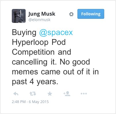 calhyperloop's tweet image. Plz send memes so we can save the competition. @elonmusk is mad.
