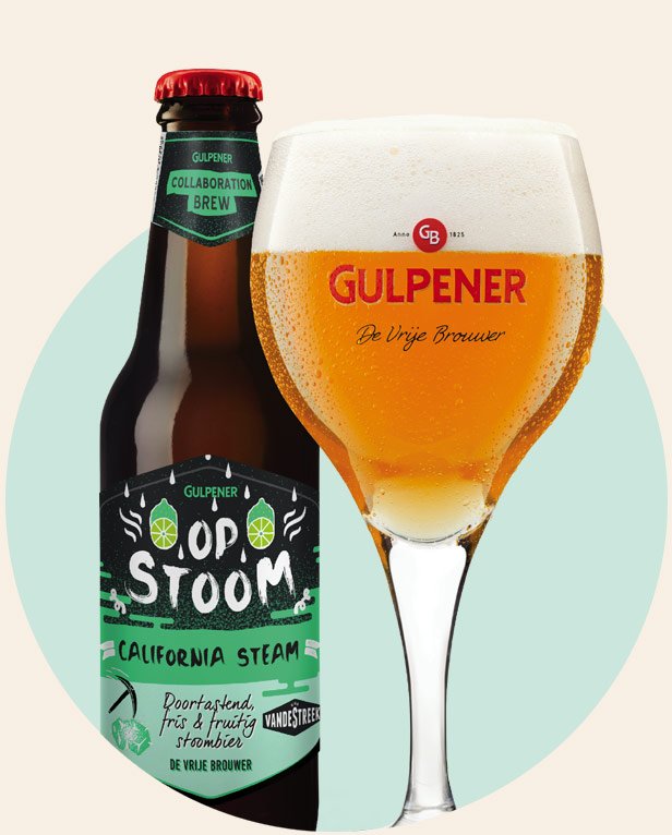 Nieuw op tap: <a href="/Gulpener/">Gulpener</a> collab nummer 7: Op Stoom! // Een zeer rijk en fruitig bier om de lente goed in te luiden! // Wij zijn alvast enthousiast, nu jullie nog!