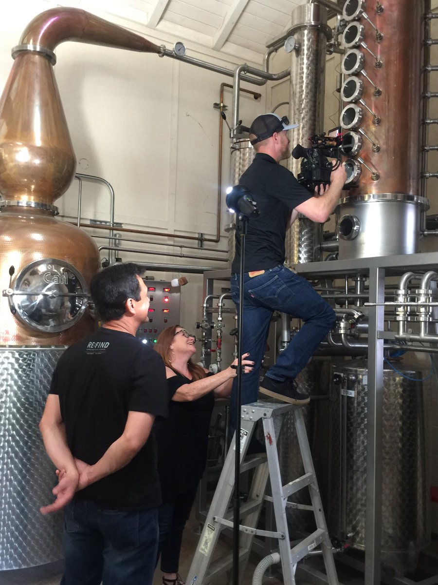 re_find's tweet photo. Filming an educational video on how we craft our #vodka.  #craftspirits #pasorobles https://t.co/LeIBRWTmYR