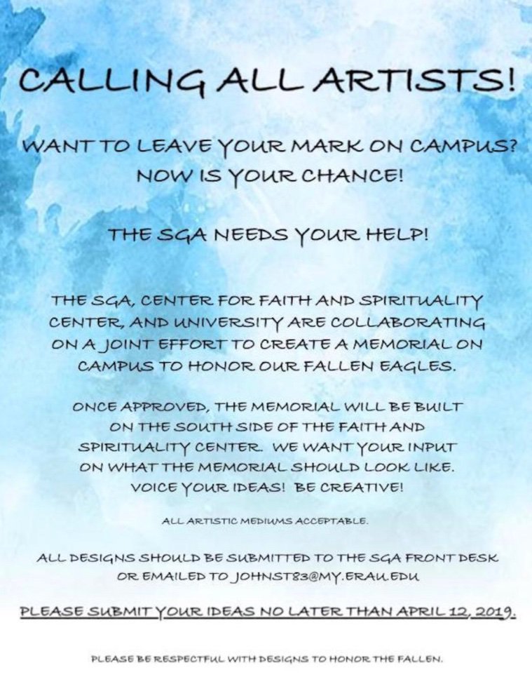 We're working with the Center for Faith and Spirituality to create a memorial and honor our fallen eagles. #ForeveranEagle