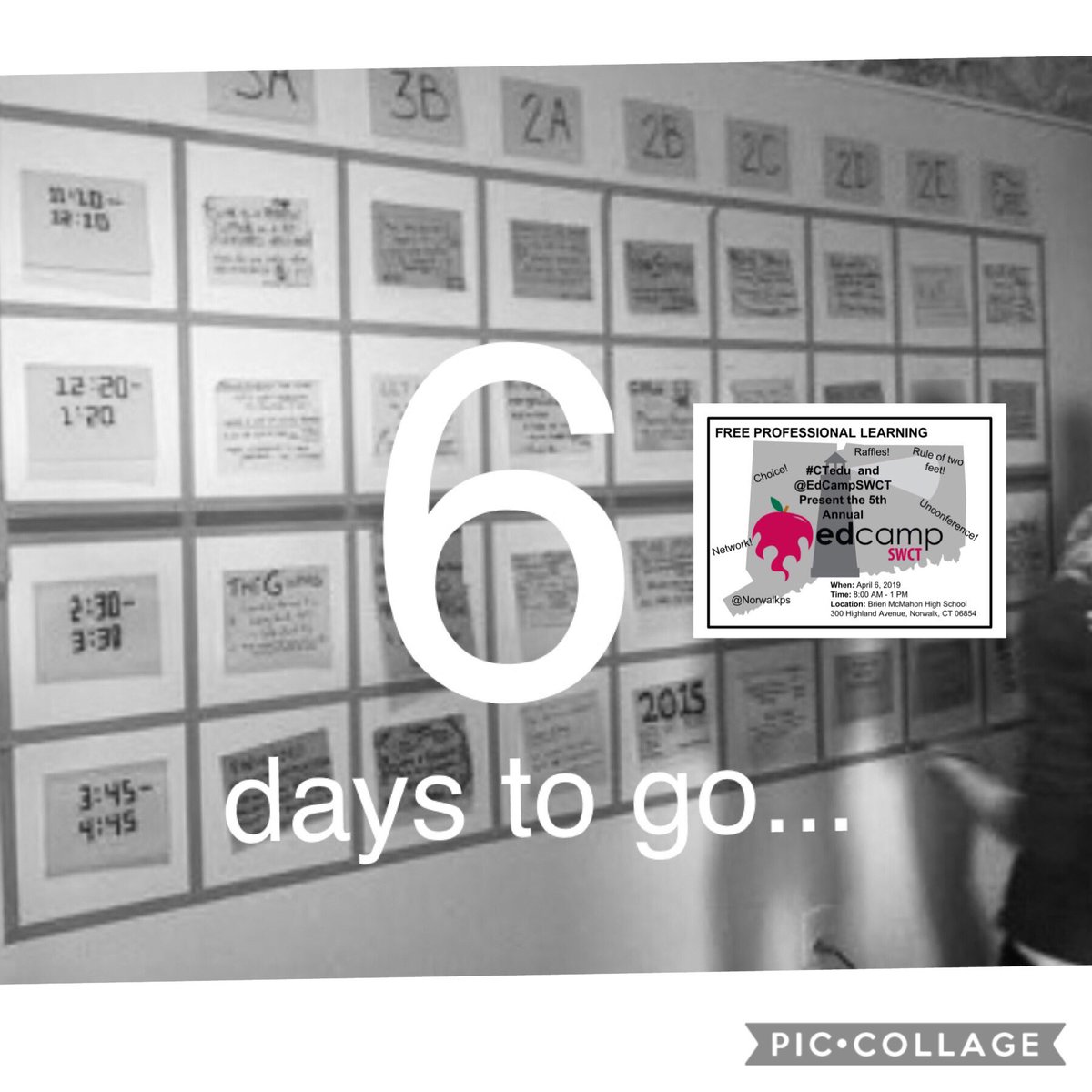 <a href="/robpennington9/">Robert Pennington</a> <a href="/iplante/">Sharon LePage Plante</a> @MrSchoenbart <a href="/Mr_Hutchinson_/">Sean Hutchinson</a> @atragg <a href="/iplante/">Sharon LePage Plante</a> <a href="/mrsapia_teach/">JS</a> <a href="/ajpodchaski/">Alex Podchaski</a> <a href="/EdCampSWCT/">EdCampSWCT</a> <a href="/ralph123/">Ralph Valenzisi</a> 

What is edcamp:   
m.soundcloud.com/user-754329014… 

Sign up:  eventbrite.com/e/5th-annual-e…