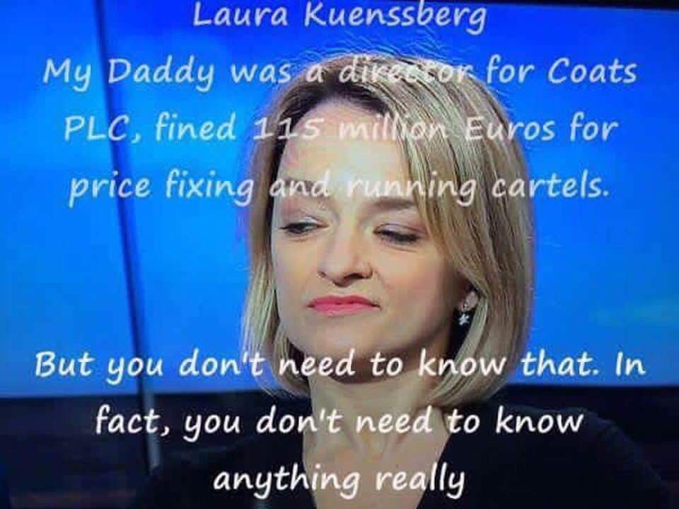Cybrarian64's tweet photo. Laura laying the ground for her next career move. Not that she needs much help. #HandedOnAPlate #brexitstorm https://t.co/z3kyFyOREX