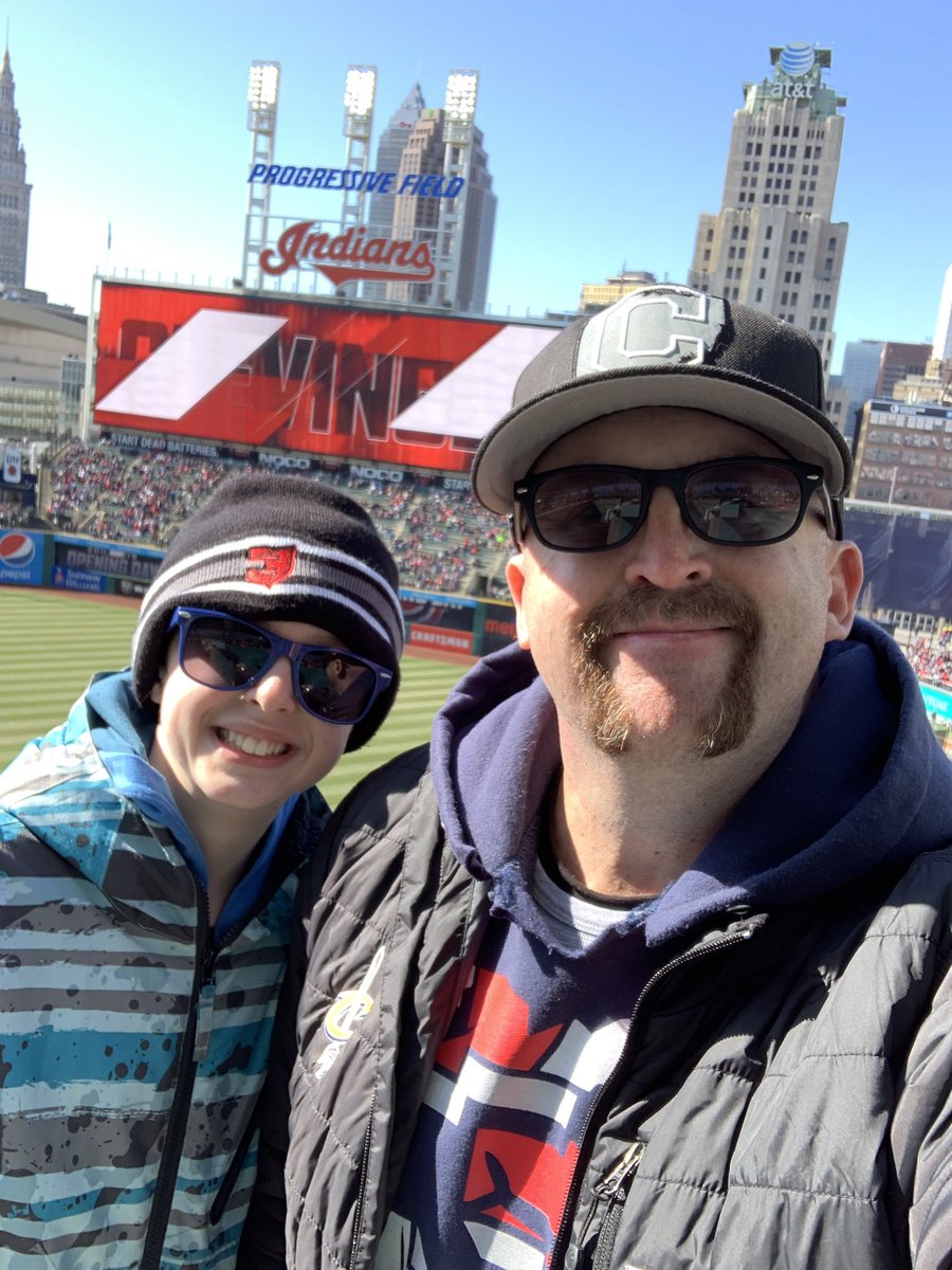 threesabovehigh's tweet photo. 5,077 miles from Iceland, Tampa and Detroit to get to our 12th @Indians home opener in a row. But we in it!! #threeslove #threesfamily https://t.co/XcSv9GeeFA