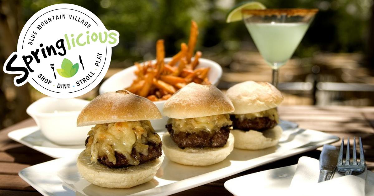 BlueMtnVillage's tweet photo. What are your dinner plans? #Springlicious kicks off TODAY with delicious dining specials at 10 restaurants in the Village! Enjoy breakfast and lunch specials starting at $15, and $30 dinner menus available until May 17th! View all the specials at https://t.co/Qx5sXgpCDe! https://t.co/aJrDIT8FZ6