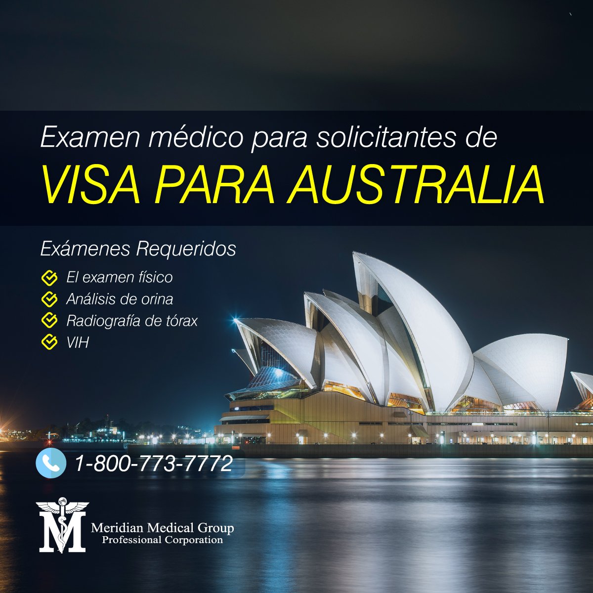 ClinicaMeridian's tweet photo. 🔥 Examen médico para solicitantes de 🔥
🇦🇺 VISA PARA AUSTRALIA 🇦🇺
🗓 Exámenes Requeridos
✅ El examen físico.
✅ Análisis de orina.
✅ Radiografía de tórax.
✅ VIH.
https://t.co/ojwQ5tbX9n
#MeridianMedicalGroup #VisaAustralia #Australia https://t.co/aCRTOS6qNu