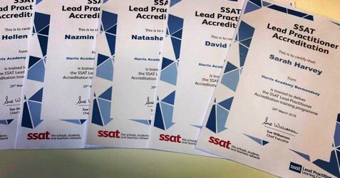 HAB_LPLC's tweet photo. What a day to receive our @ssat #leadpractitioner trainer certificates #ProudToBeHAB... the same day that @EducEndowFoundn want 10 new Research Schools @rs_network #dreambig @english_nr @MissSarahHarvey @Dr__Back @tashdris @HABermondsey https://t.co/wLb2ve35UF