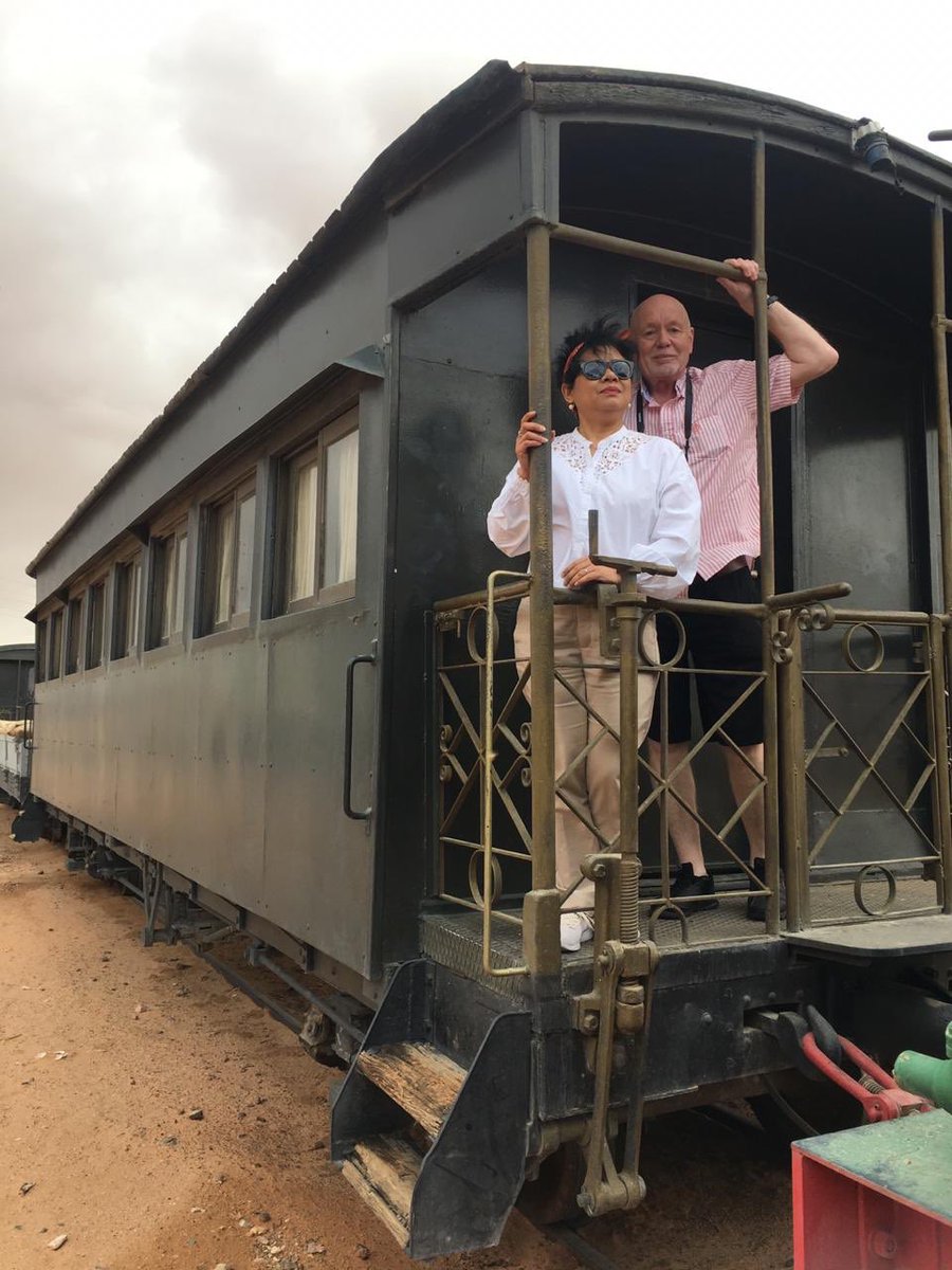 JordanAllure's tweet photo. On the way to Wadi Rum, stop to see the Ottoman era train at the Hijaz Railway station. #Jordan #Jordanien #Jordanie 🇯🇴 https://t.co/9R1hNUlgCj