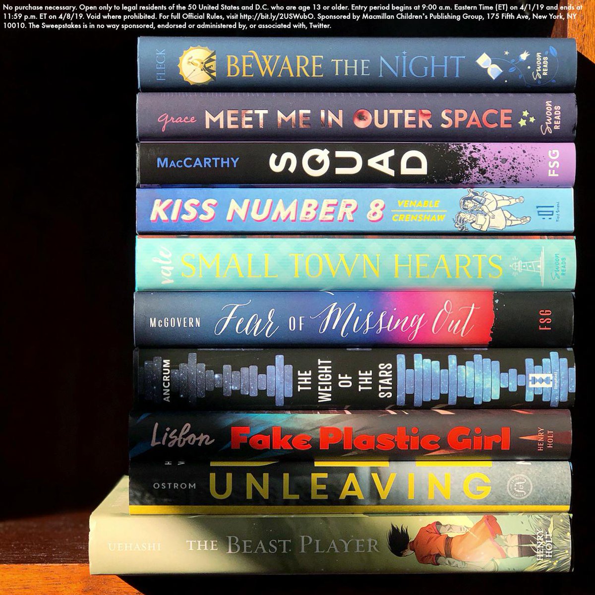 FierceReads's tweet photo. Want to win a stack of March new releases?

WE CAN HELP WITH THAT

Follow+RT to enter to win 10 brand new books! (US only, ends 4/8) https://t.co/BoCYlXUfsa #sweepstakes #newmarchbooks https://t.co/S02JLfMGiS