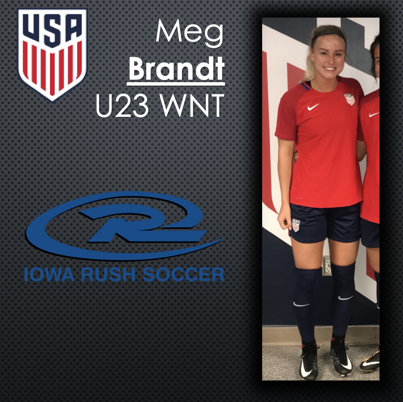 IowaRush's tweet photo. Congrats to our very own Iowa Rush Alum @meg_brandt on her call-up to U-23 U.S. Women's National Team! 

You can read all about the roster selection and games to be played here- https://t.co/wjhr7rTjA1 https://t.co/xSP6BfZj1i