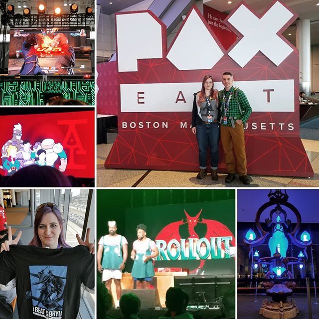 Kitschey's tweet photo. Another year down at my favorite place on earth! I met some wonderful people, played some great games &amp; watched all the D&amp;D shows a gal could ask for! I'm super wiped from the long road home, but content  #PAX #PAXEast2019 #PostPAX #acqinc #acquisitionsi… https://t.co/Yk6CEFpCbC https://t.co/V1d7ZfDLz7
