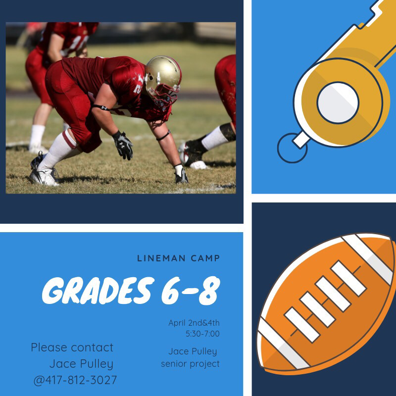 MHSSeniorProj's tweet photo. Jace’s camp starts tomorrow. It will be held at the HS practice field. https://t.co/30GUNa8VXH