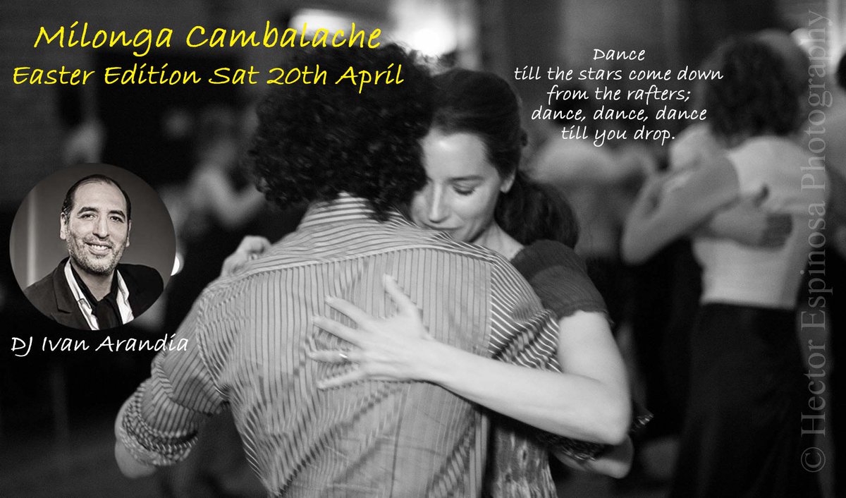 Our Easter Edition Milonga with DJ Ivan Arandia from <a href="/NEGRACHA/">NEGRACHA Tango Club</a> 
facebook.com/events/4043391… #tango #milonga #argentinetango #easterholidays #dance