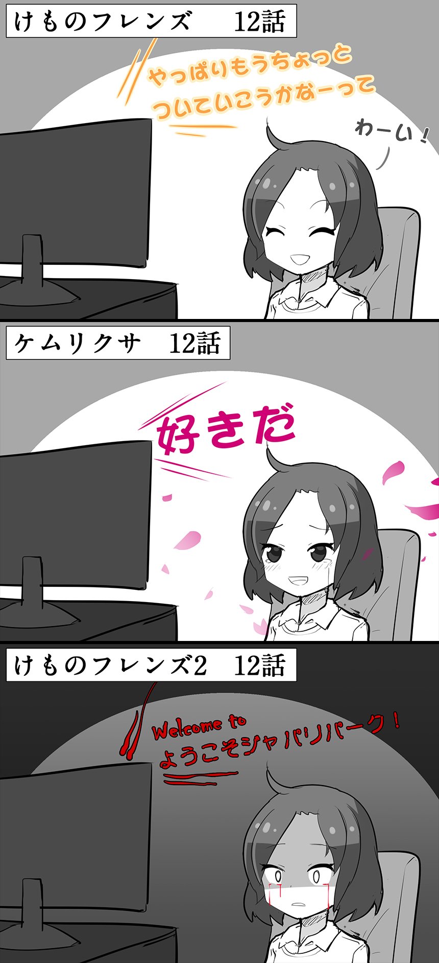 Z O B 12話を見た私の反応 けものフレンズ ケムリクサ けものフレンズ2 T Co Labr6nas5g Twitter
