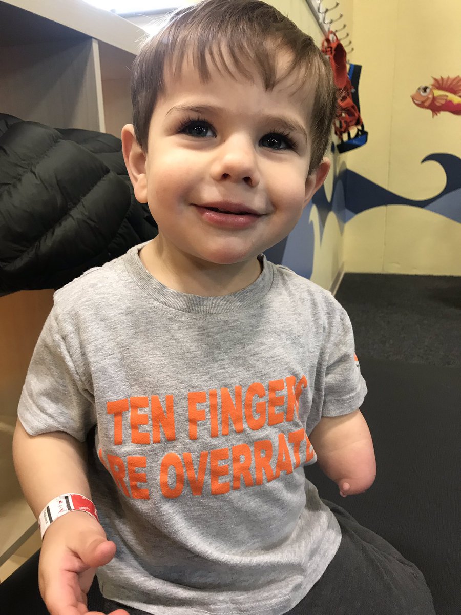 MissMaryPreK's tweet photo. April is limb difference month. Our youngest was born with symbrachydactyly (missing left hand). He is amazing and makes us proud everyday! #LimbDifferenceAwareness #luckyfinsrock #10fingersareoverrated #differentisawesome #OTFfamily https://t.co/TuVkx2cXoo
