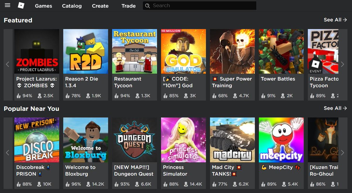 Bloxy News On Twitter Bloxynews The Roblox Games Page Has Updated To Put Featured Games At The Top Moving Popular Games To The Second Row And Basing It On What Games - bloxy news on twitter bloxynews roblox is removing