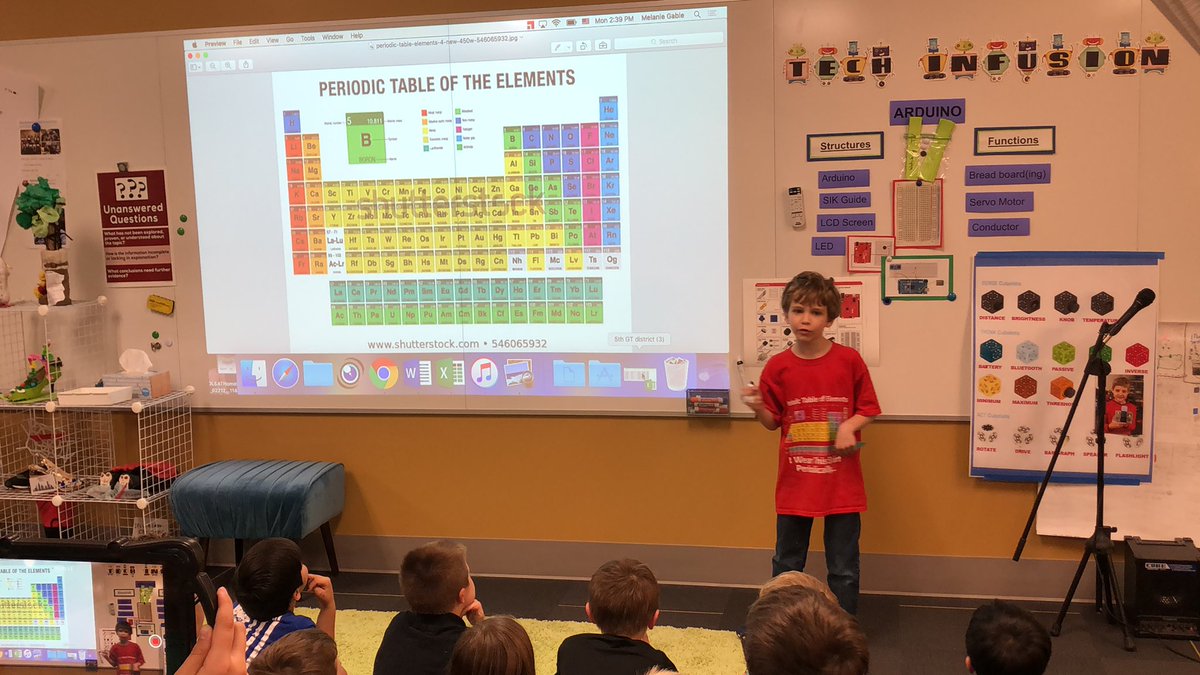 mmgable1's tweet photo. 2nd grader, Nathaniel shares, “Of course I can memorize the elements on the Periodic Table! It’s not like there’s a billion of them!” @canSTEM #GTLEAD #BeCannonProud https://t.co/CKEYGhiYLA