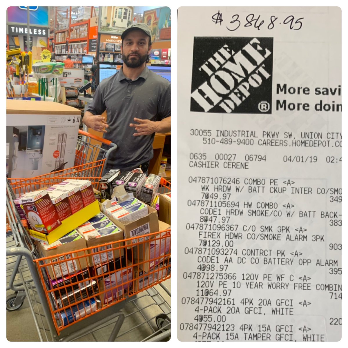 D25 Supervisor Rahman with the $3,868.95 recovery just right now!!! #NotInOurHouse! #Recovery #HomeDepot #UnionCity
