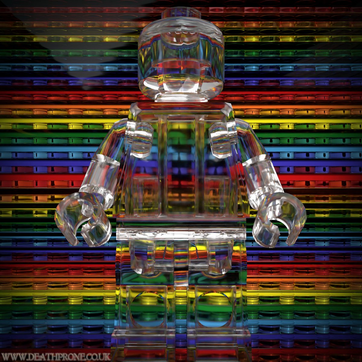 TheDeathProne's tweet photo. My Lego Pride is transparent, Lego person in front of a rainbow glass wall created using Studio 2.0 to look like this minifigure was made of glass! https://t.co/G50d1M1v1o #lego #minifigure #pride #rainbow #lgbt #3DModeling #legoart #brick #glass #followforfollow #follow #toys https://t.co/OrL9uIHukH