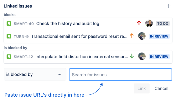DanielKerris's tweet photo. @MichalBryxi @Jira Hi Michal 👋 we've just shipped this improvement to the New Issue View in Jira Cloud – it is definitely an efficient flow to link issues. Especially when combined with the "copy link to this issue" button next to the issue key. Keep the feedback coming. Cheers! https://t.co/3boqn5NhC9