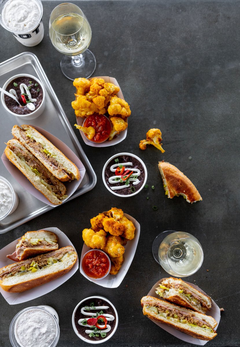 New specials drop tomorrow! 🚨Cubano Sandwich with house-roasted pork, Black Bean Soup, Fried Cauliflower with tomato chutney and a Horchata Shake!