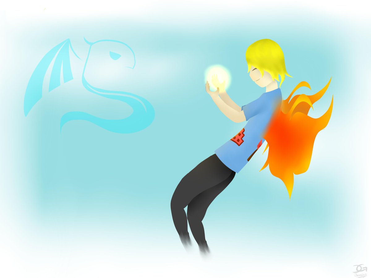 Ich hab das alte Bild (vom 04.02.16) auf meiner Festplatte gefunden und wollte es unbedingt nochmal neu zeichnen!
Ich mag das Konzept von dem Bild
die Person in dem Bild ist <a href="/SparkofPhoenix/">SparkofPhoenix</a>, ein Youtuber den ich früher echt mochte, aber irgendwann bin ich vom Kanal abgekommen D: