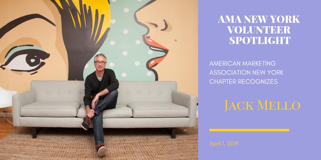 NewYorkAMA's tweet photo. We are proud to announce Jack Mello, the first Volunteer Spotlight Award Winner of the year! Thank you Jack for your outstanding contributions to the @MarketingHoF. Your PR chops help make each year better. Congratulations! #VolunteerSpotlight #MHoF2019 https://t.co/C6DMp4S00v https://t.co/tEHjE1hDHq