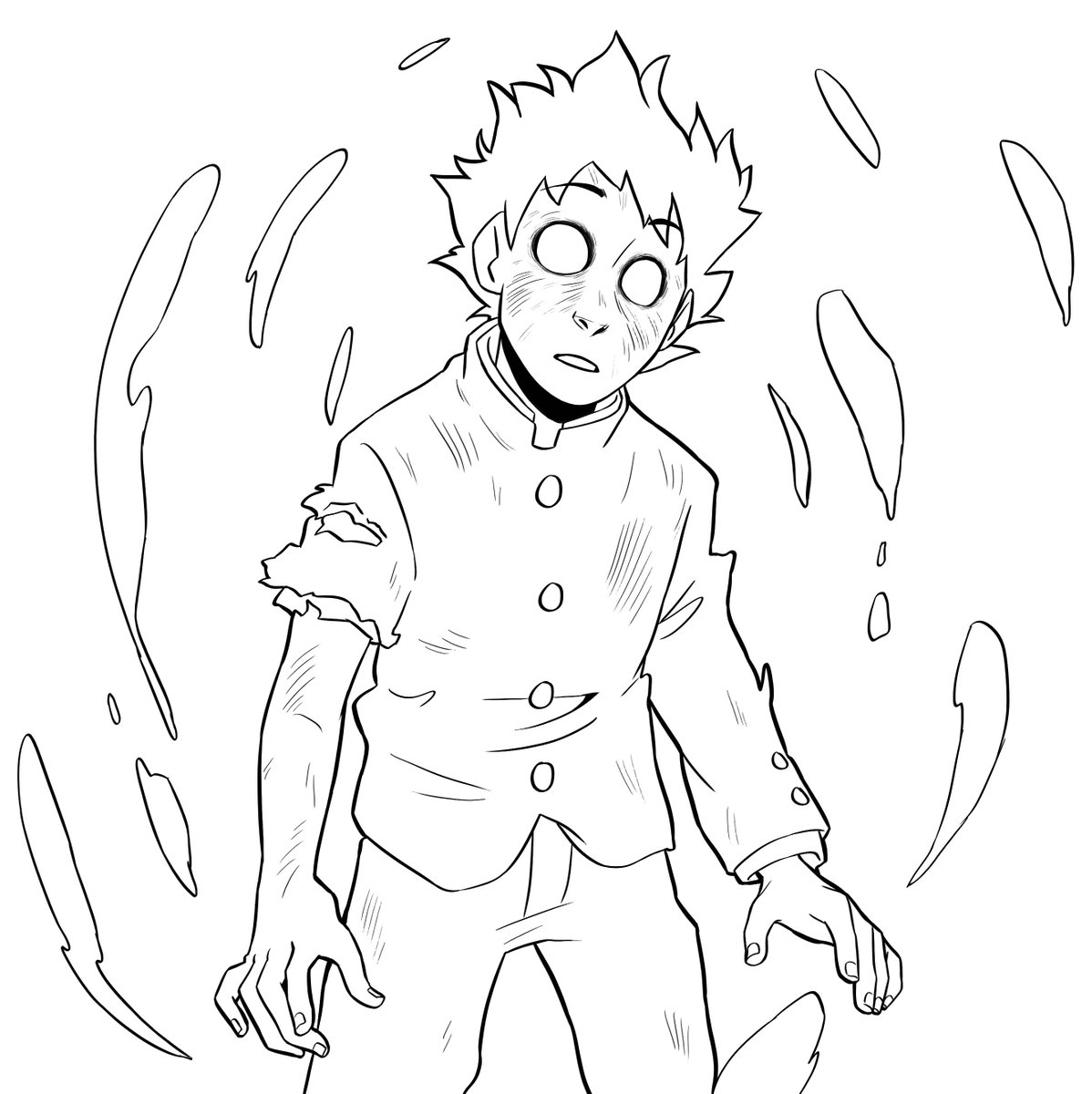 Just the line art 
#mobpsycho100 #mobpsycho100II 