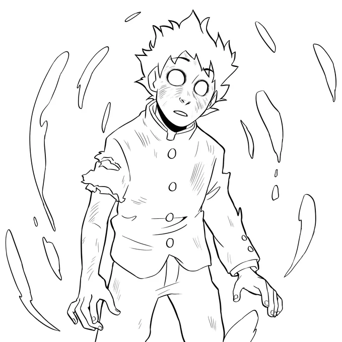 Just the line art 
#mobpsycho100 #mobpsycho100II 