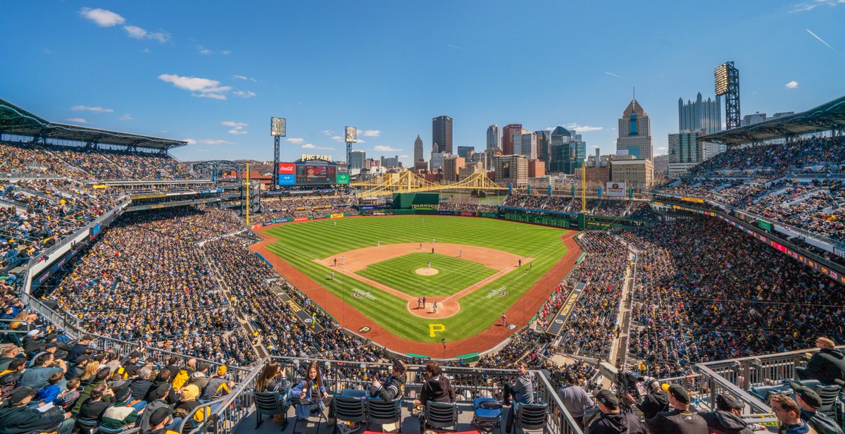 DaveDiCello's tweet image. The outcome wasn't quite what we hoped for at the Buccos home opener, but it sure was a gorgeous day in #Pittsburgh despite the chilly temperature.  This is a mid-game view that I captured from the upper deck behind home plate, and I'm not sure there's a better view in baseball.