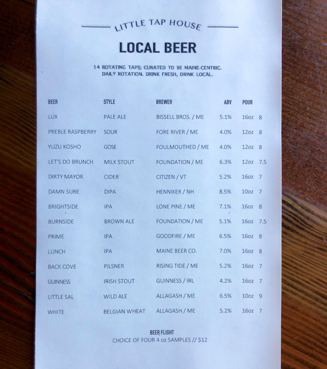 Drink Local! <a href="/BissellBrosBrew/">Bissell Brothers</a> <a href="/ForeRiverBrew/">Fore River Brewing Company</a> @FoulmouthedBeer <a href="/foundationbrew/">Foundation Brewing</a> <a href="/citizencider/">Citizen Cider</a> <a href="/hennikerbrewing/">Henniker Brewing Co.</a> <a href="/LonePineBeer/">Lone Pine Brewing Co</a> <a href="/goodfirebrewing/">Goodfire Brewing Co.</a> <a href="/mainebeerco/">Maine Beer Company</a> <a href="/risingtidebeer/">Nathan Sanborn</a> <a href="/AllagashBrewing/">Allagash Brewing Co</a> #craftbeer #drinklocal