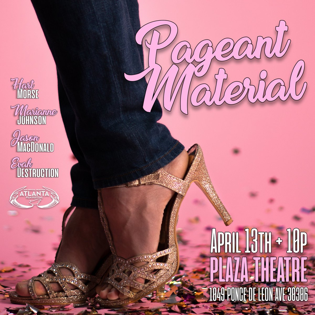 Pageant Material's encore screening happens Saturday, April 13th at 10p ET. The Plaza Theatre. Get your tickets here: bit.ly/2uA08Ms <a href="/atlantafilmfest/">Atlanta Film Festival</a> #worldpremiere