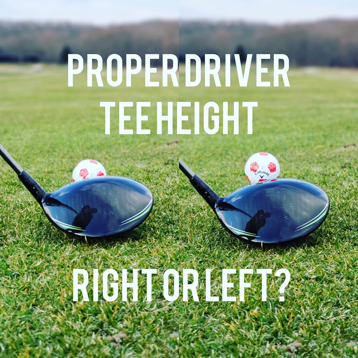 JoeCondoPGA's tweet photo. Which one do you think is correct for proper tee height on a driver? I'm interested in hearing what you have to say.⛳🏌️‍♂️⛳#thetuxedoclub #callaway https://t.co/fAbsZ2s4Fe