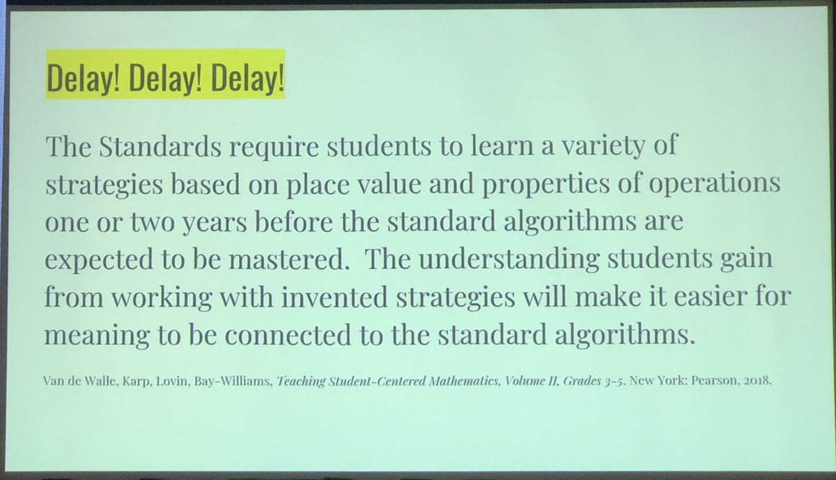 shellyryan38's tweet photo. Why must we delay in teaching the standard algorithm?  #NCSM19 https://t.co/hE6WOs0gTi