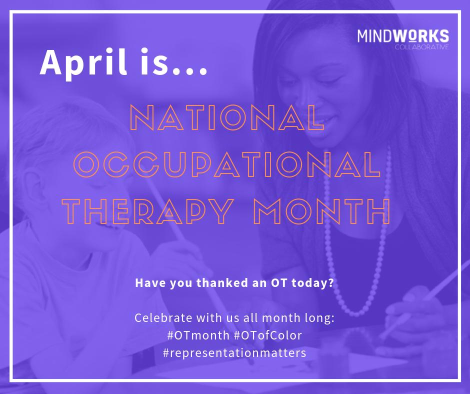 MindWorksCollab's tweet photo. We are going to be celebrating Occupational Therapists of Color, who represent only 12.9% of the field, all month long. If you want us to shout out someone you know, please feel free to DM us.
#OTmonth #OTofColor #OTneedsyou #representationmatters #DiversityInOT #SPEDequity https://t.co/emsnUvFRmp