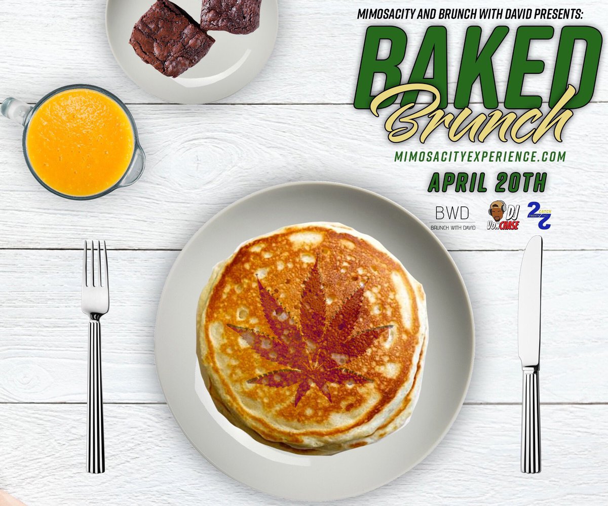 ChoppednHued's tweet photo. So I heard y’all like brunch and I’m coming out of retirement this 4/20...I hope y’all ready
A Pop-up, preorder infused brunch meals coming to you this 4/20! #MimosaCity #BrunchWithDavid https://t.co/e9xj6rmygR