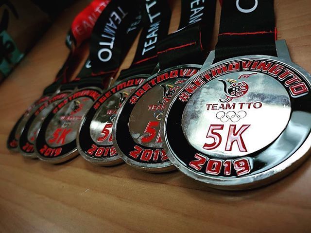 TTOlympic's tweet photo. #GetMovingTTO medals are back in stock 😍👍🏾 If you haven’t received your Virtual 5k medal visit Olympic House @ 121 Abercromby St. POS or call 625-1285 / 625-4380 for more info
#Support868 #GetActive #tokyo2020 #lima2019 #WeOnAMission #TeamTTO https://t.co/503DiIwZP6