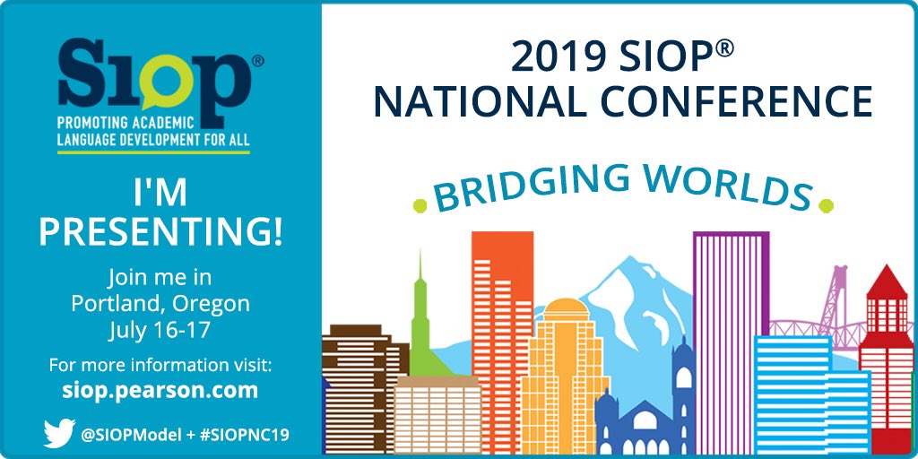 🙋🏽‍♀️ I’m presenting! Can’t wait 🤗#SIOPnc2019 #ELLchat_Bkclub