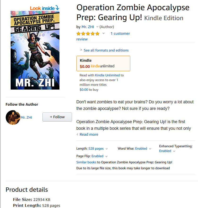 MrZHunterIntl's tweet photo. @amthystbookwyrm - hello! See that you love to read books... Just published my 1st book ever. It is a non-fiction book on how 2 survive the zombie apocalypse. A little funny!

Free for download until Tuesday at midnight PST:

https://t.co/pA8o8ONdH8  

Hope you give it a look! https://t.co/7eks2JKWVs