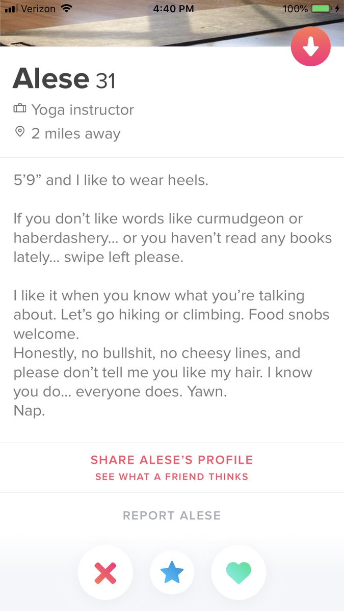 Another really awesome dating profile bio