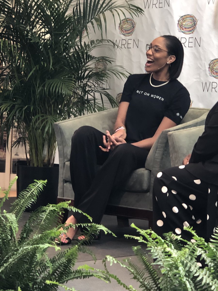 BFischerMartin's tweet photo. A terrific day at @WRENetwork summit in Columbia, SC. Perfect closing message (and t-shirt) from “favorite daughter” of SC & @UofSC - @WNBA ‘s @_ajawilson22 “Bet on Women” #WRENSummit #realdeal https://t.co/SQTfaykxeO