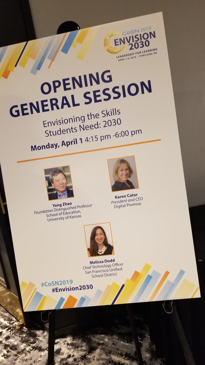 Fun &amp; informative <a href="/CoSN/">CoSN</a> opening session...be...<a href="/YongZhaoEd/">Yong Zhao, Ph.D</a> "Don't try to turn kids into what they can't be... Roses, tulips, each unique &amp; brings its own " #envision2030 #CoSN2019