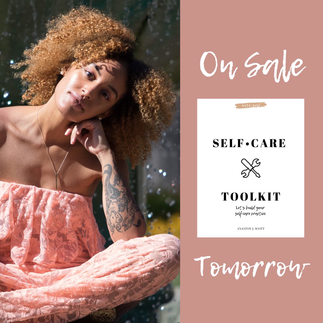 Are you ready to build your self•care practice? I’m ready to help you. Let’s do the work. The #SelfCareToolkit goes on sale tomorrow!✨
#WithSelf
#WithSelfByAnaston
#AnastonTaughtYou
#SelfCare
#SelfCarePractice