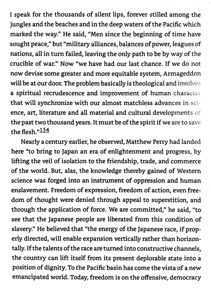 MacArthur’s victory speech - the neocon dream in its full flowering