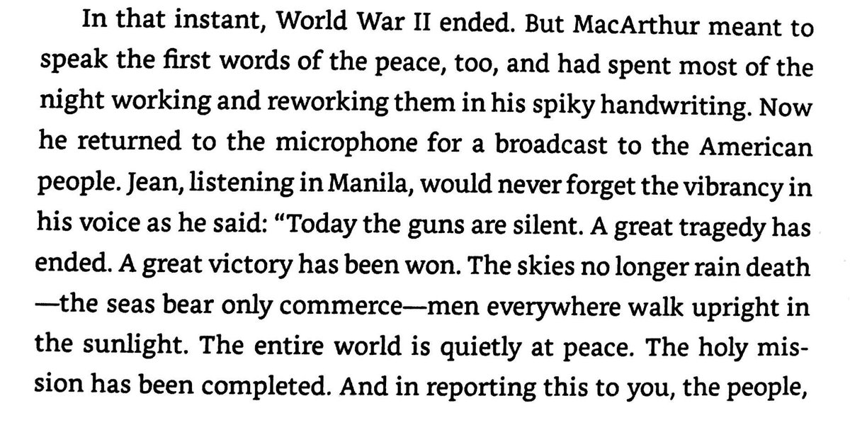 MacArthur’s victory speech - the neocon dream in its full flowering