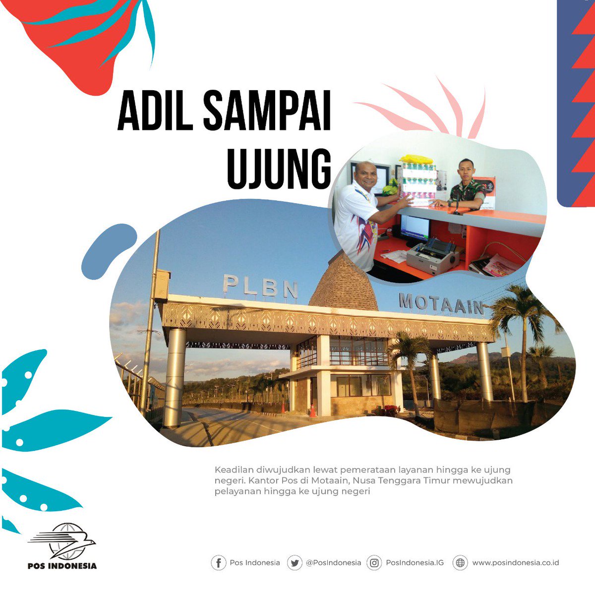 PosIndonesia's tweet image. Keadilan diwujudkan lewat pemerataan layanan hingga ke ujung negeri. Kantor Pos di Motaain, Nusa Tenggara Timur mewujudkan pelayanan hingga ke ujung negeri.

#POSIndonesia #POSinaja #KabariNegeri #AmanTepatWaktu #AgenPos #BUMNhadiruntuknegeri #kurir