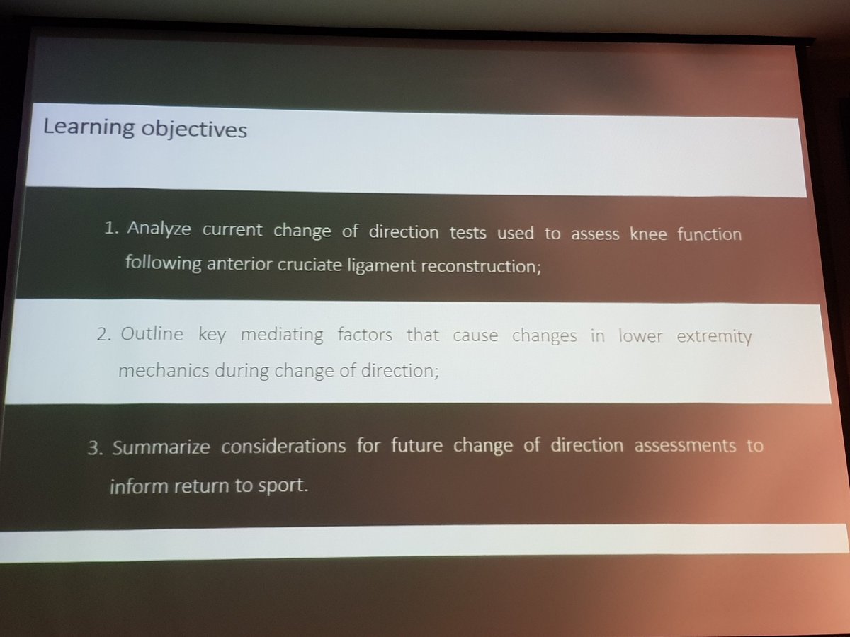 RodWhiteley's tweet photo. Nearly 10 changes of direction a minute in football, but crucially usually associated with game - defining moments
Despite association with ACL injury, only 10% of ACLR RTS protocols consider change of direction ability https://t.co/StnvyKT90B
