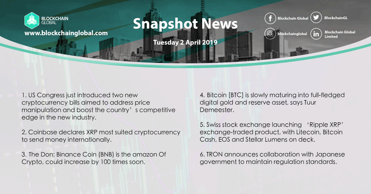 BlockchainGL's tweet photo. Want to catch up the news in the #blockchain market overnight? Leave your comments below on your perspective about the market.
Hit the FOLLOW button!! 
#Coinbase  #XRP #Binance #TRON https://t.co/68YIDpgHdp