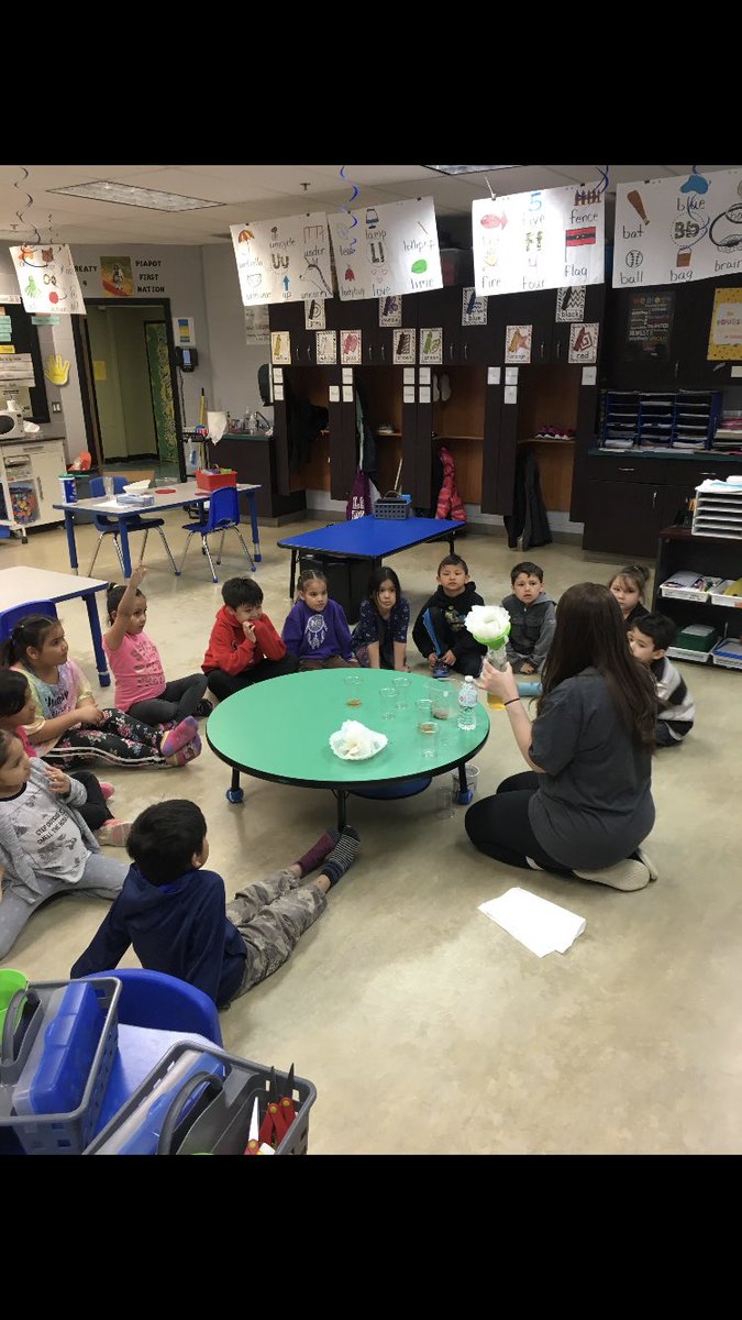 Thru inquiry the Gr. 1s learned about water pollution.They tried to be water cleaners but soon learned it takes a lot of work to undo the damage of what had taken minutes to pollute. My hope is they understand how important water &amp; Mother Earth are to our survival #kidsdeserveit